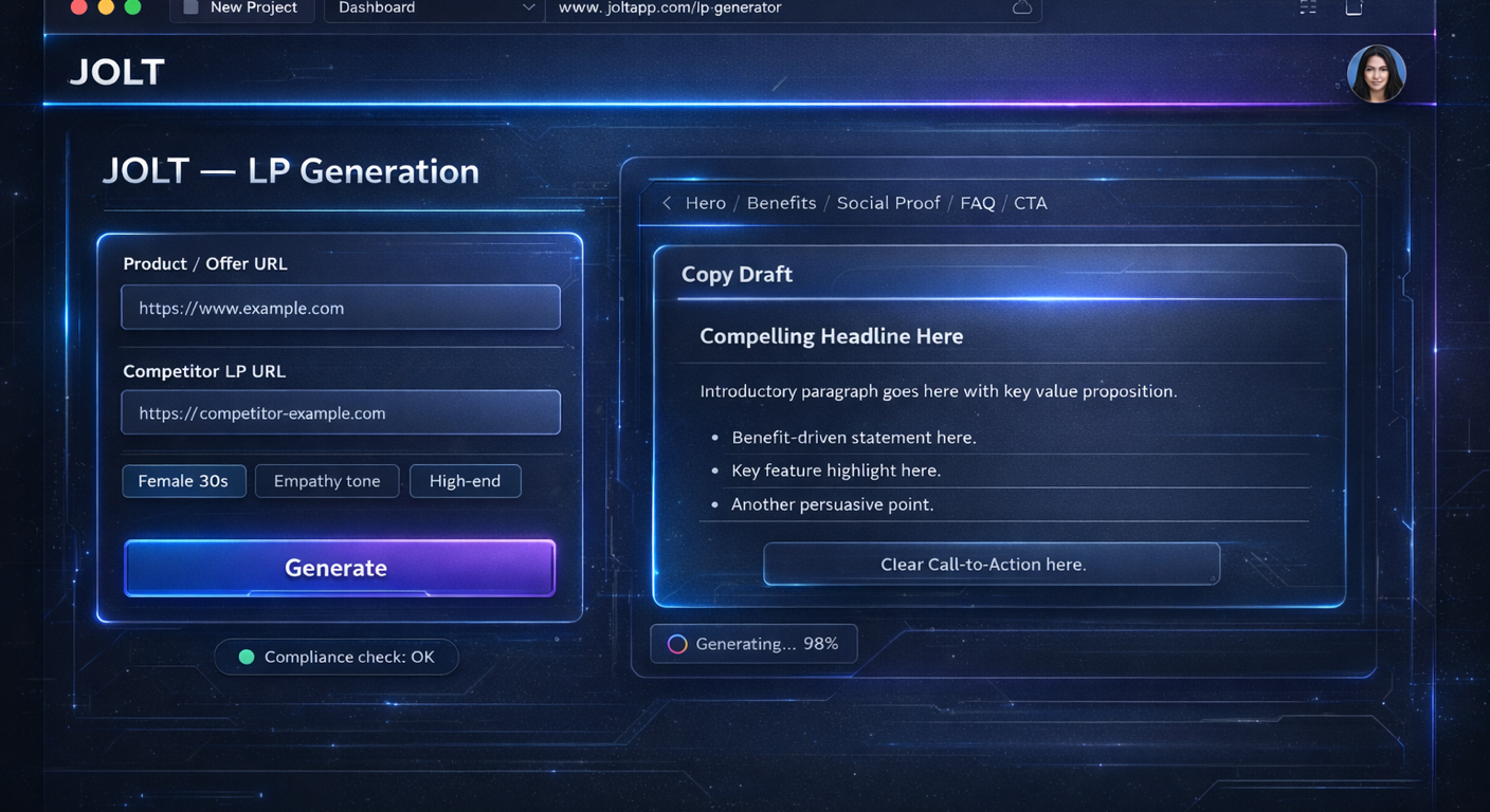 JOLT LP Generation UI