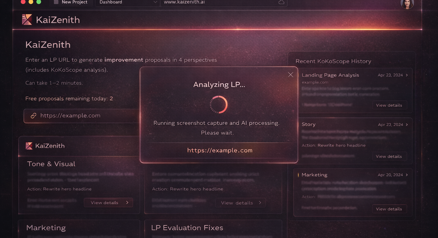 KaiZenith Improvement Proposals UI